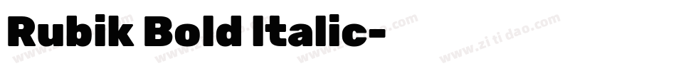 Rubik Bold ltalic字体转换